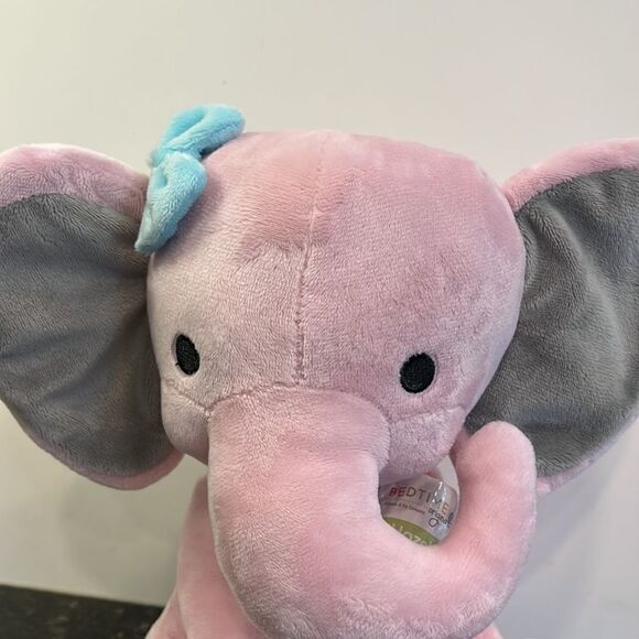 Twinkle Toes Pink Plush Elephant Stuffed Animal 10 Inch- Hazel - Picture 2 of 11